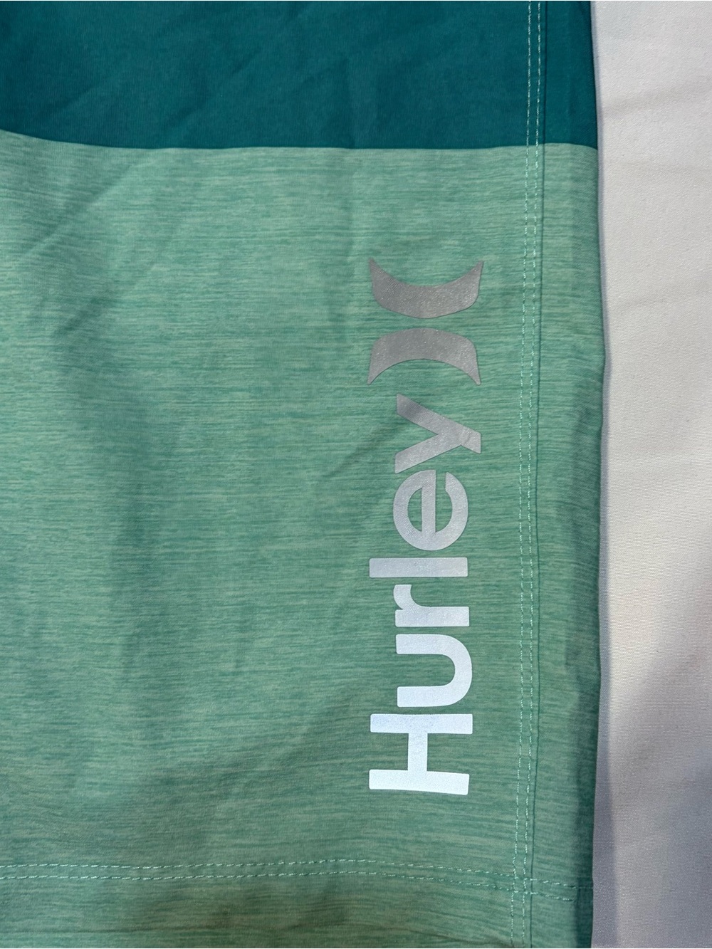 Hurley Men’s 36 Colorblock Board Shorts Blue Teal Seafoam Swim Trunks - Picture 7 of 9